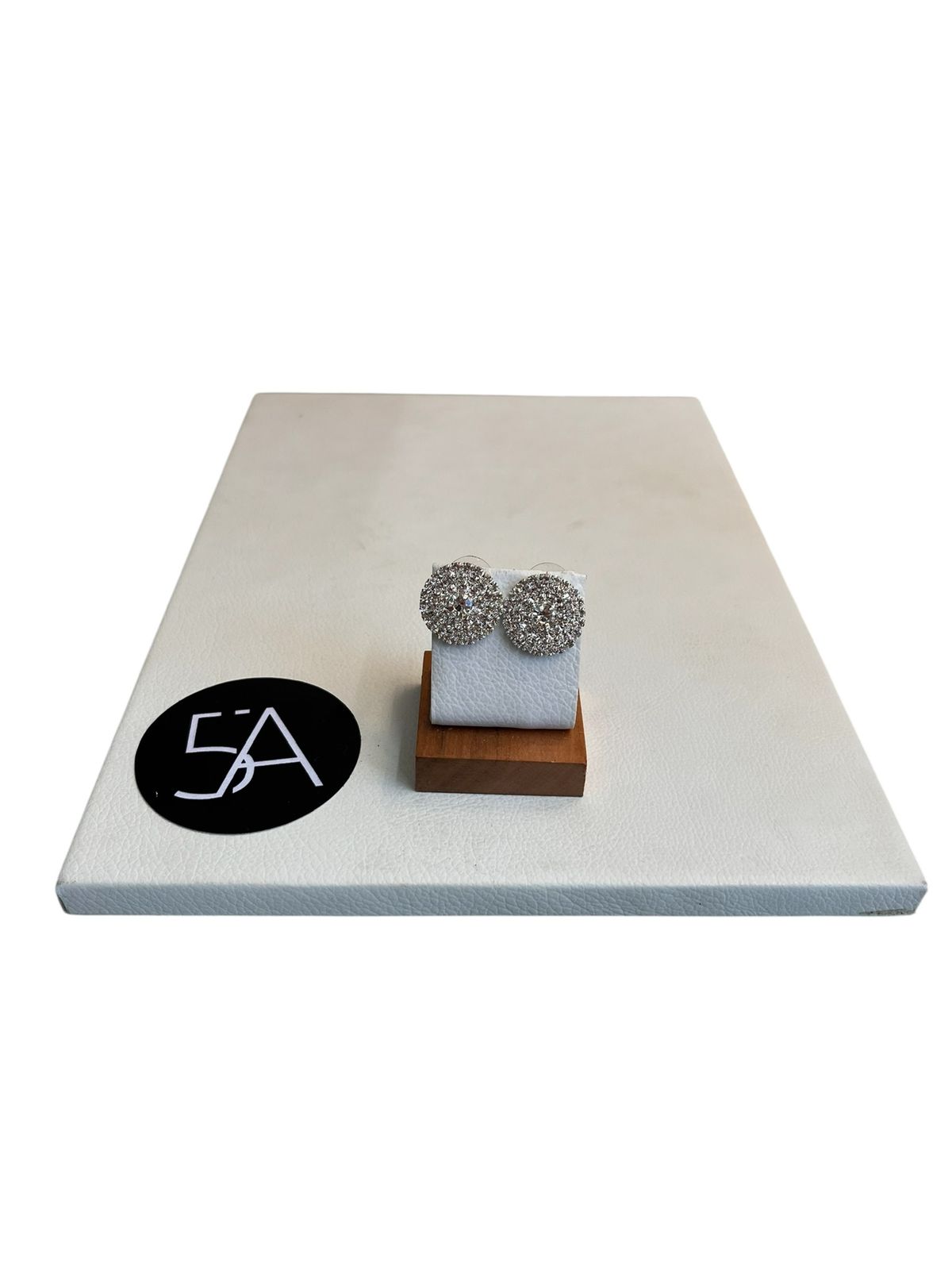 Aros botón con circones pavé