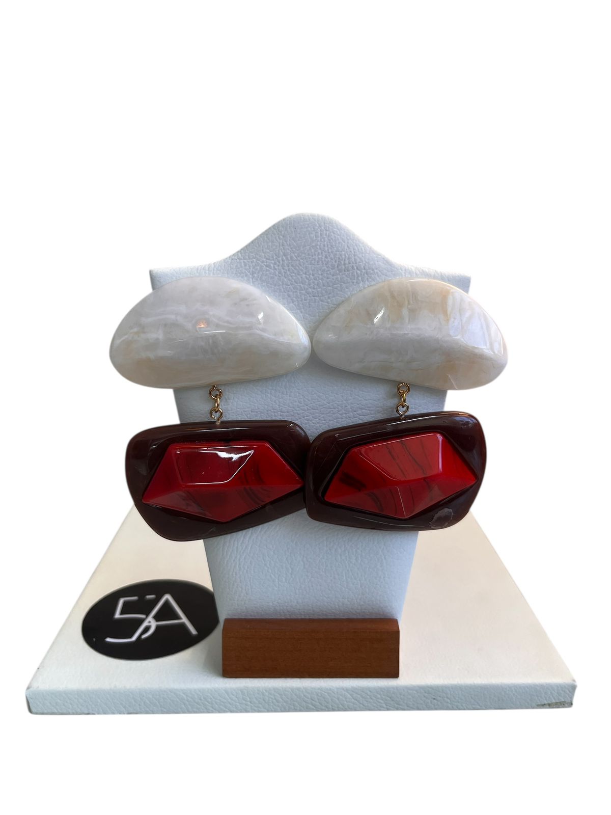 ✨ Aros bicolor geométricos – estilo statement ✨