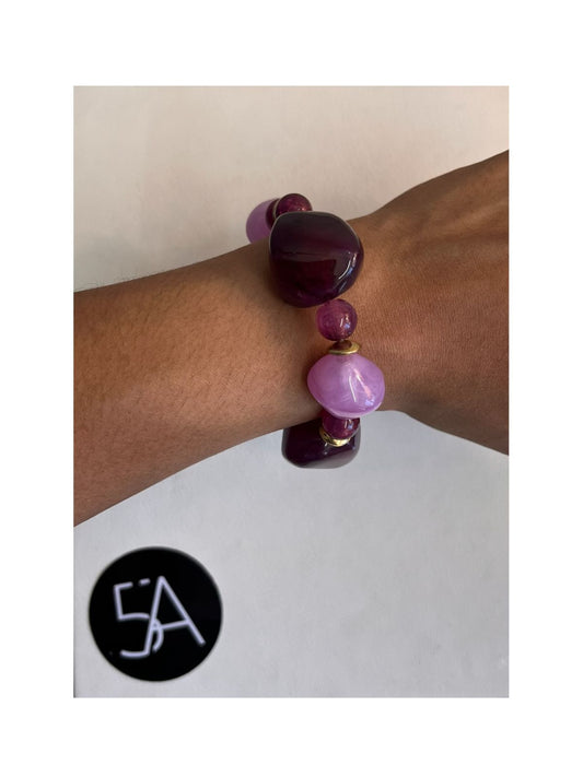 Pulsera de Cuentas en Tonos Morados