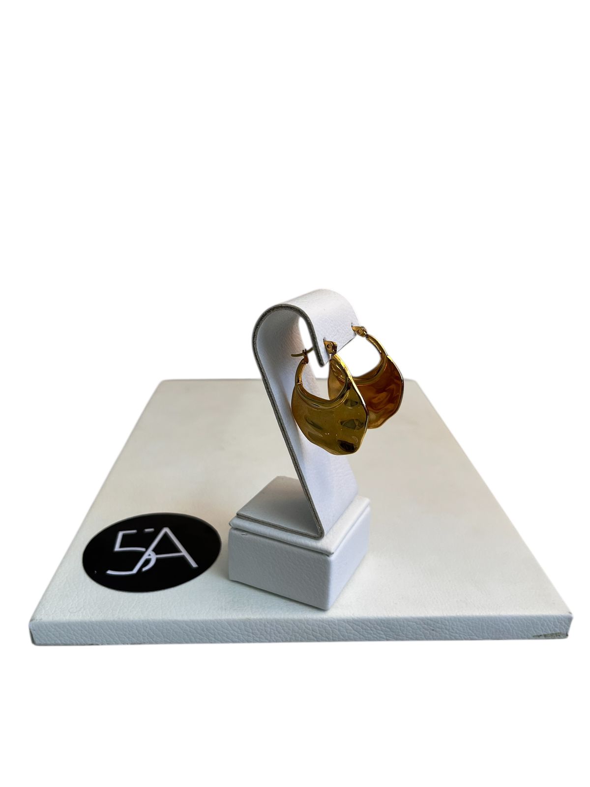 ✨ Aros argolla orgánica ámbar