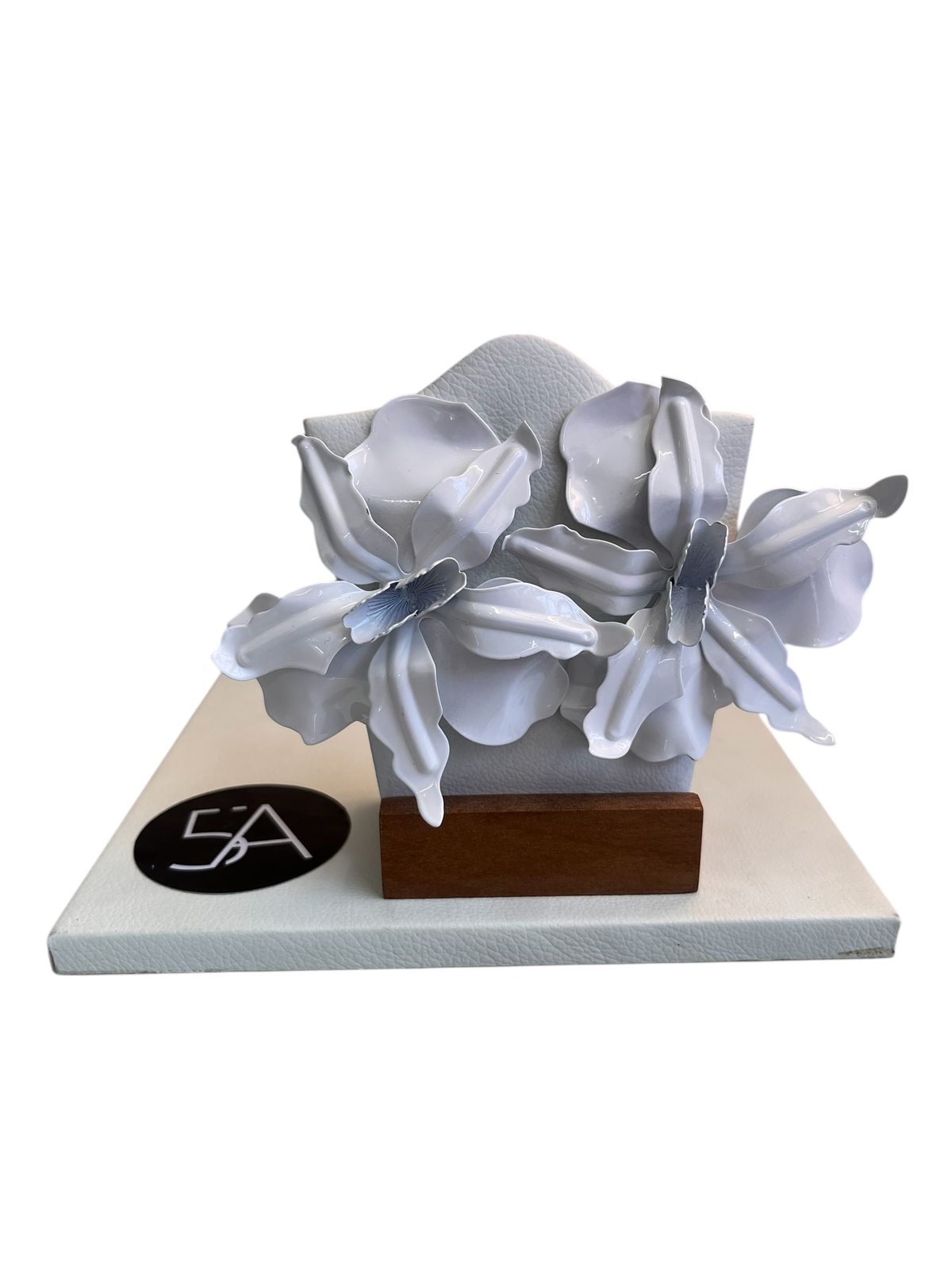 ✨ Aros florales XL en blanco porcelana ✨