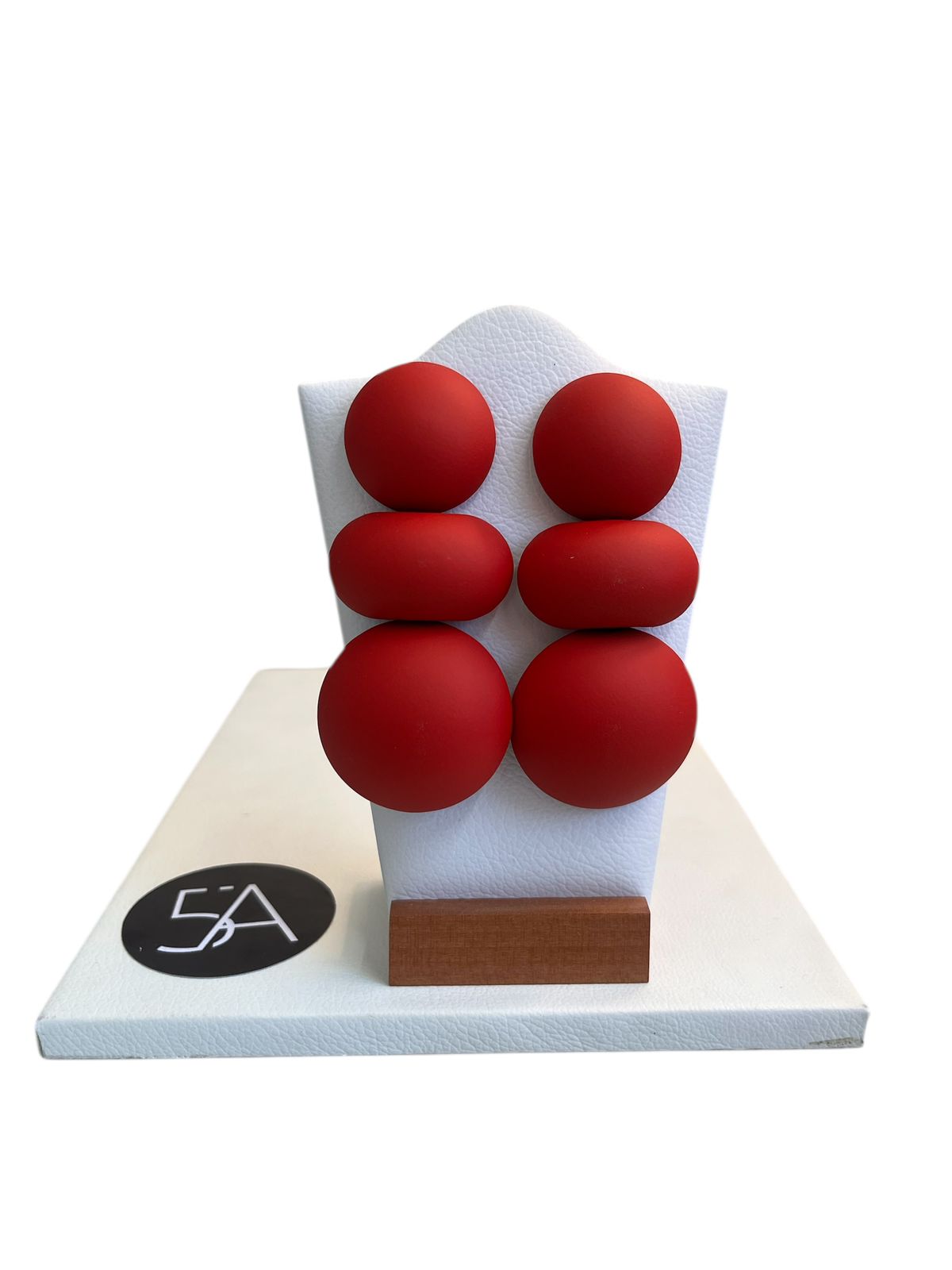 ❤️ Aros geométricos rojos mate – diseño bold & moderno ❤️