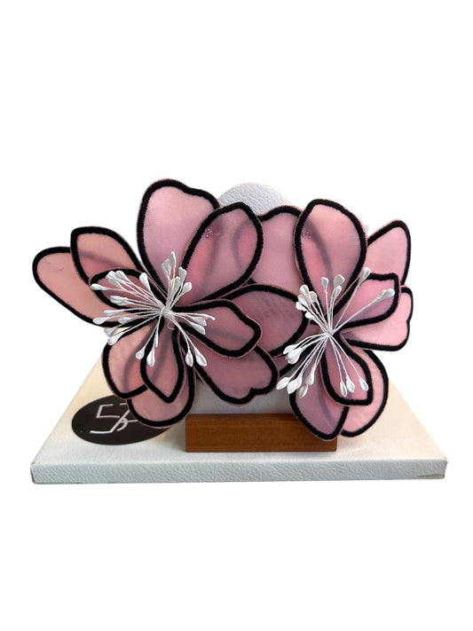 🌸 Aros Flor Rosa – Statement 🌸