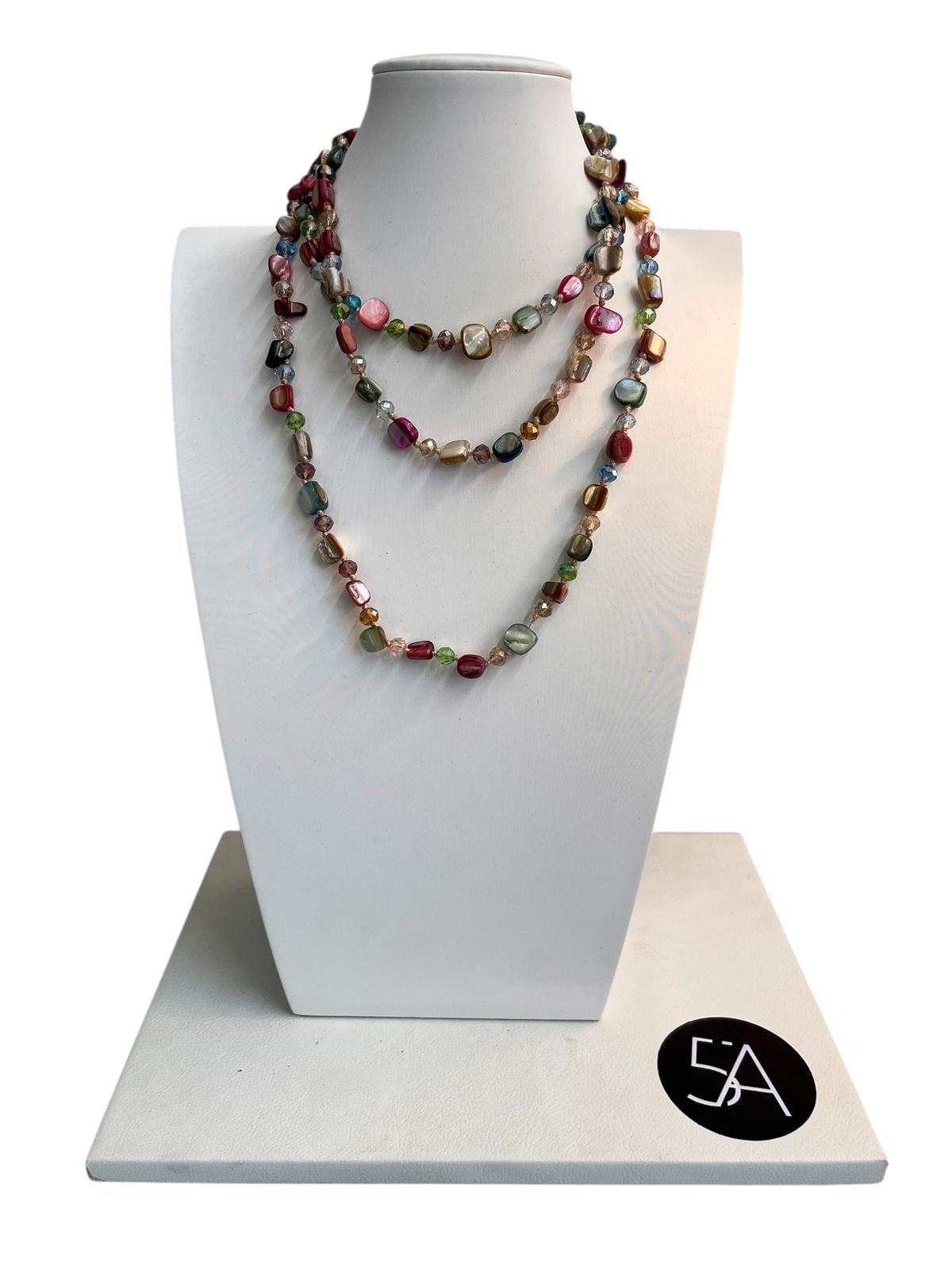 Collar Multicapas Piedras Naturales