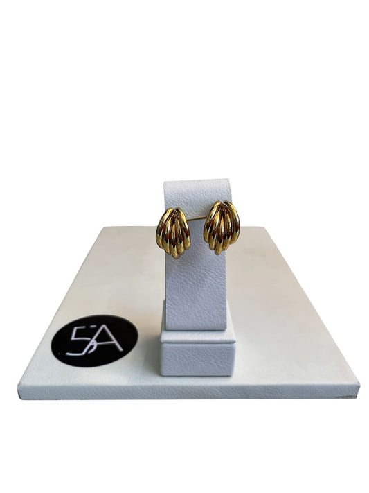 ✨ Aros dorados trenzados