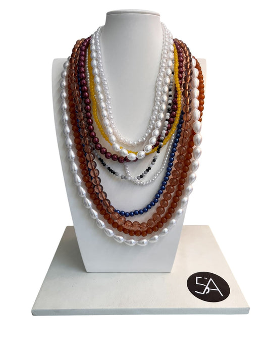 Collar Multicapas Perlas & Colores