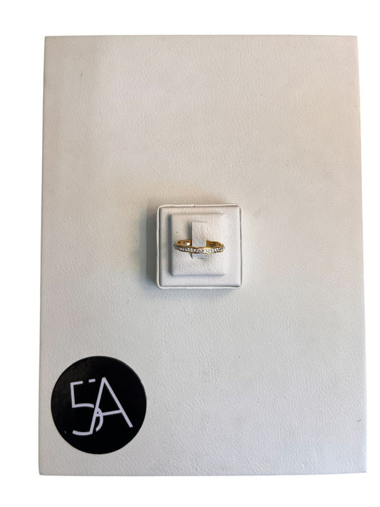 Anillo Cintillo Brillante – Enchapado en Oro 18K