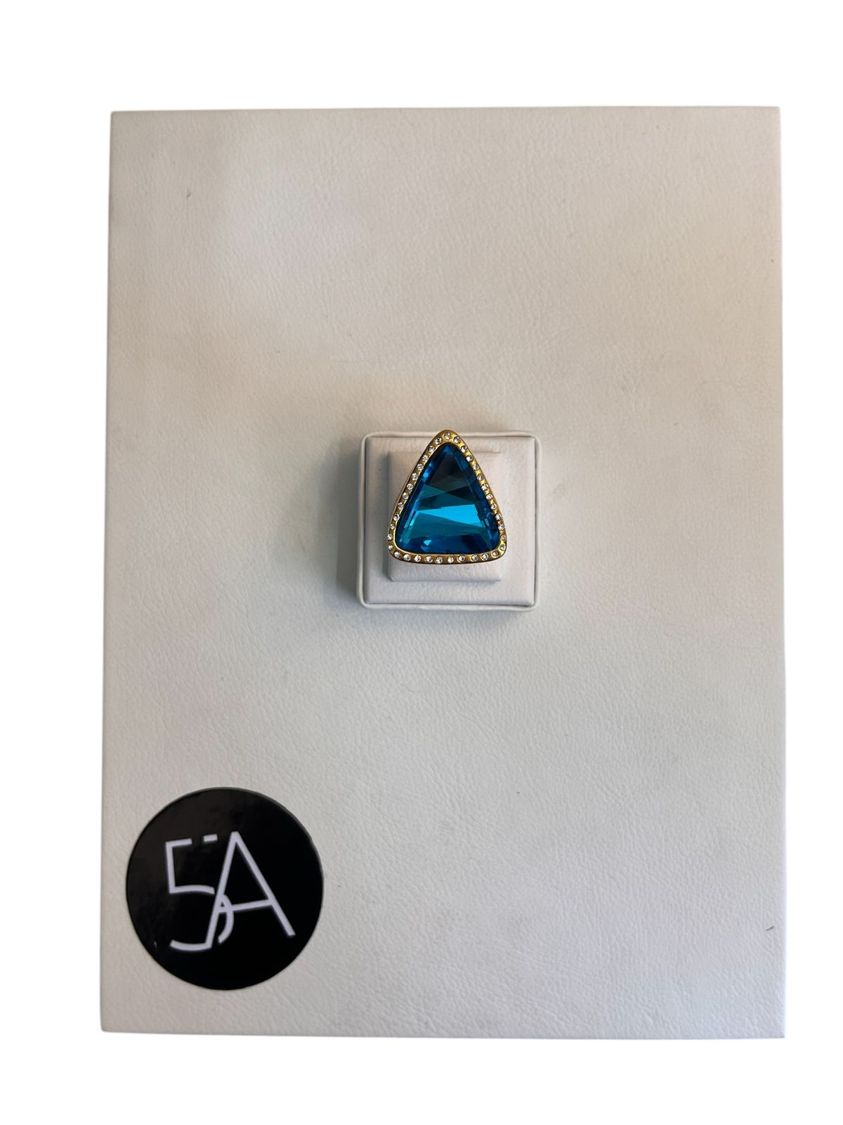 Anillo Trío Azul – Enchapado en Oro 18K