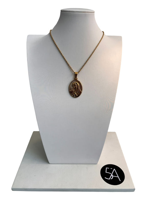 Pendentif Héritage Sacré – Or y Devoción Esculpida