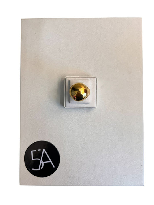 Anillo Esfera Pulida – Enchapado en Oro 18K