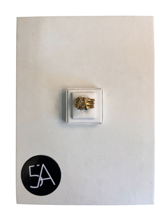 ✨ Anillo Multibanda Entrelazada – Enchapado en Oro 18K ✨