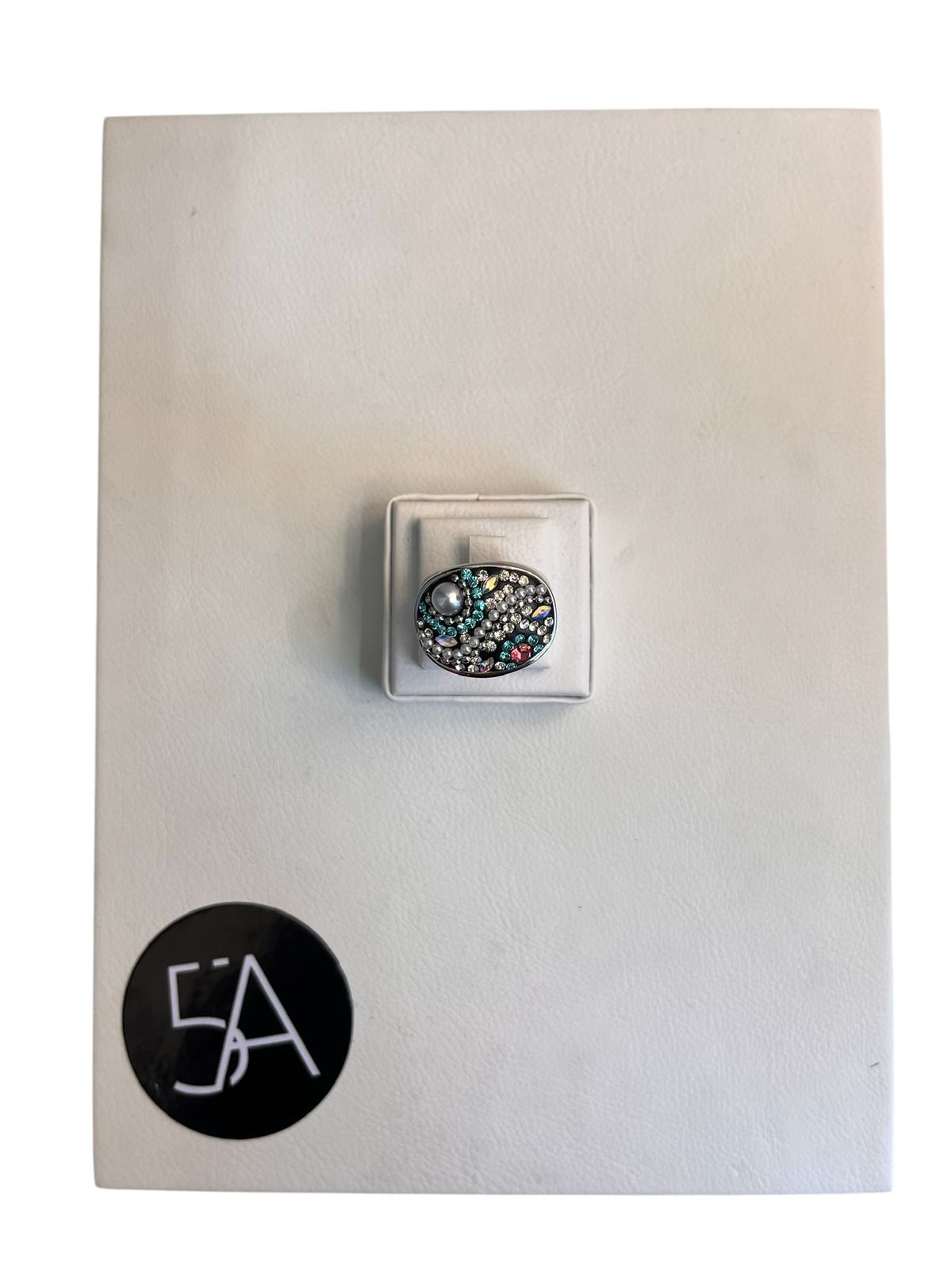 Anillo Óvalo Multicolor – Plata Tibetana